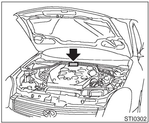 INFINITI G35 - PLAQUE D'identification du vehicule (vin) - 1