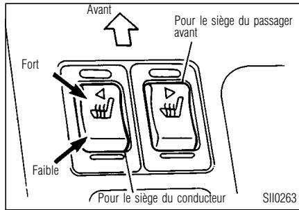 INFINITI I30 - Sièges chauffants (si le véhicule en est équipé) - 1