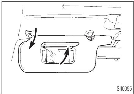INFINITI I30 - Éclairage du MIROIR de courtoisie - 1