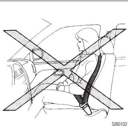 INFINITI I30 - Ceintures de securite precautions à prendre avec les ceintures de securite - 2