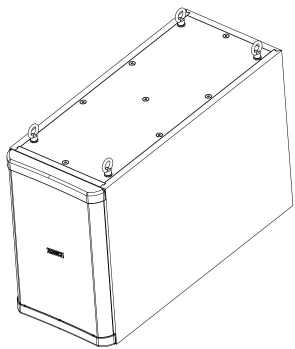 QSC AUDIO AD-S28TW - Suspending the Subwoofer Using Eyebolts and Shear Plates - 2