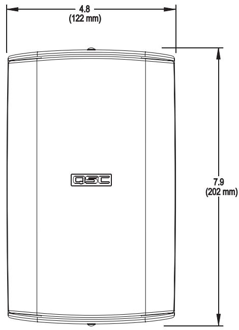 QSC AUDIO AD-S32T - Dimensions - 1