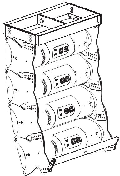 QSC AUDIO WL2082-I - Attaching the WL115-sw to the Array Frame - 1