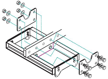 QSC AUDIO WL2082-I - Attaching the WL115-sw to the Array Frame - 2