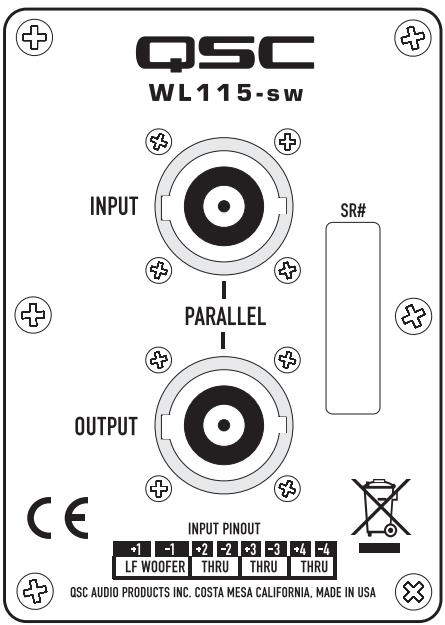 QSC AUDIO WL2082-I - Neutrik NL8FC Cable Connector Pinout - 1