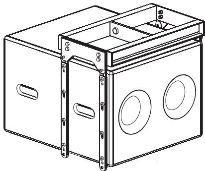 QSC AUDIO WL2082-I - Attaching WL2082-i enclosures beneath WL115-sw enclosures - 2