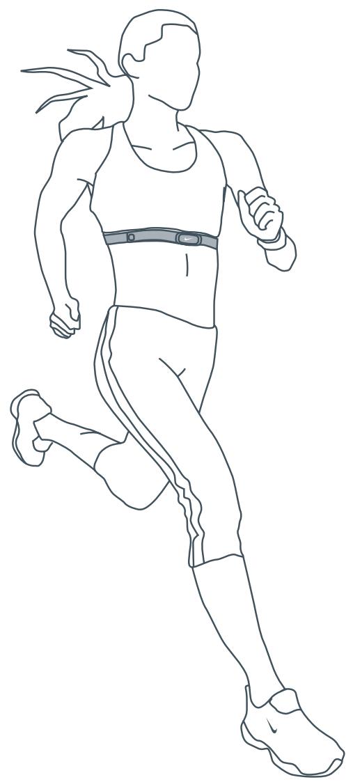 NIKE IMARA HRM - Quick Start Follow the steps on the next two pages to position the heart-rate transmitter and begin your workout. - 1