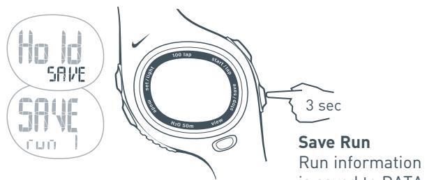 NIKE TRIAX C10 - Save or Clear Run Information - 2