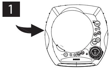 CURTIS CR3988 - TO SET THE ALARM TO WAKE TO BUZZER - 1