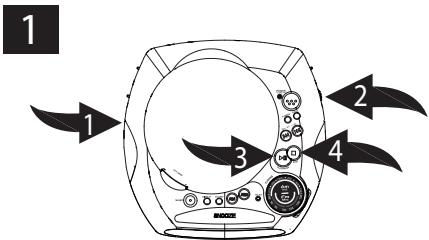 CURTIS CR3988 - TO SET THE ALARM TO WAKE TO CD - 1