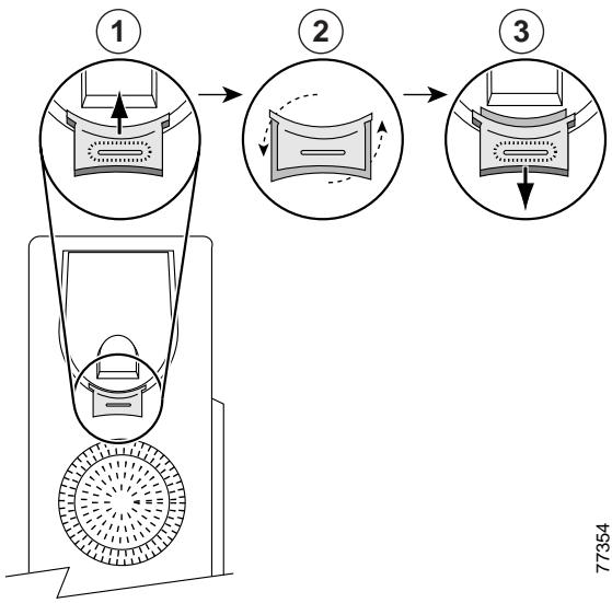 CISCO 7960 - Adjusting the Handset Rest - 1