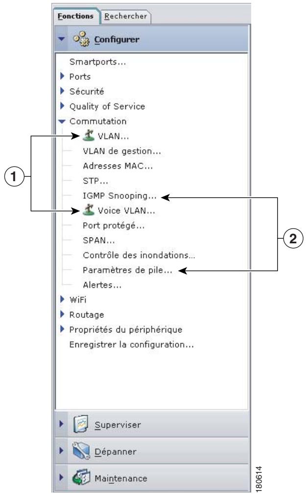 CISCO NETWORK ASSISTANT - Illustration 2-5 panneaux de signalisation du mode guidé - 1