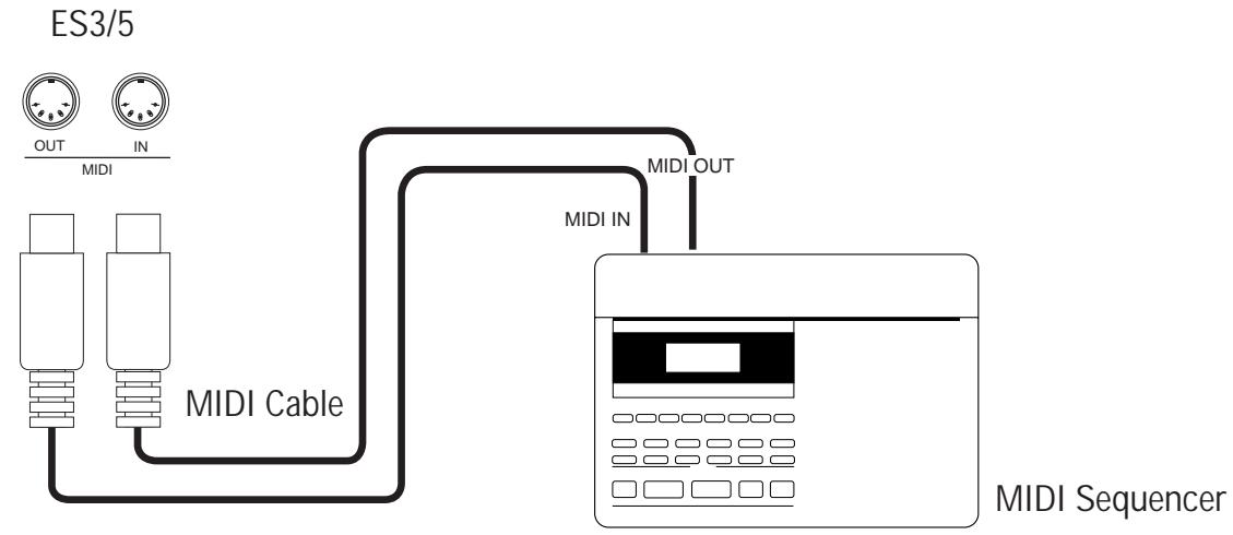 KAWAI ES5 - Connection to an external sequencer - 1