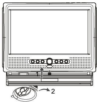 NEXT BASE SDV185-SD - ATTACHING THE BATTERY PACK TO THE PLAYER - 1