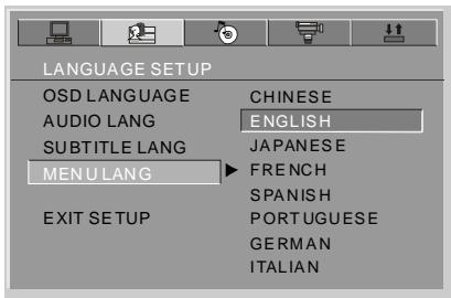 NEXT BASE SDV285-SD - MENULANGUAGE - 1