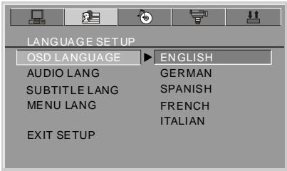 NEXT BASE SDV285-SD - OSD LANGUAGE - 1