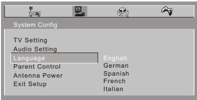 NEXT BASE SDV485-B-BY - LANGUAGE - 1