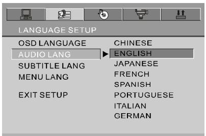 NEXT BASE SDV97-AM - AUDIO LANGUAGE - 1
