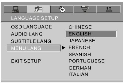 NEXT BASE SDV97-AM - 三MENU LANGUAGE 三 - 1