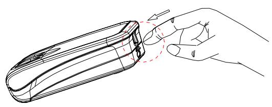 HOLUX GPSLIM 236 - Correct method for opening battery cover - 1