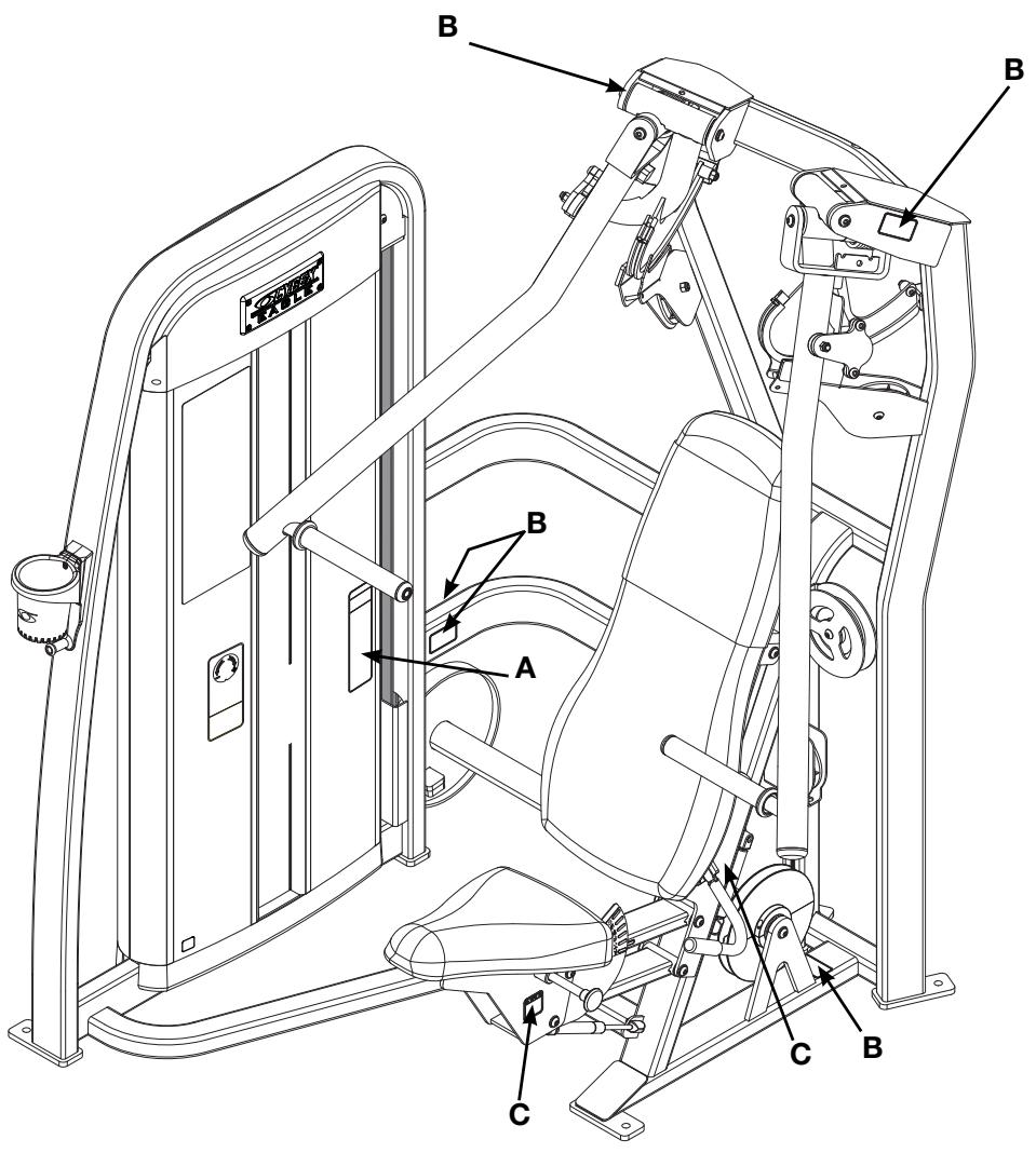 CYBEX INTERNATIONAL 11000_CHEST PRESS - CAUTION - 1