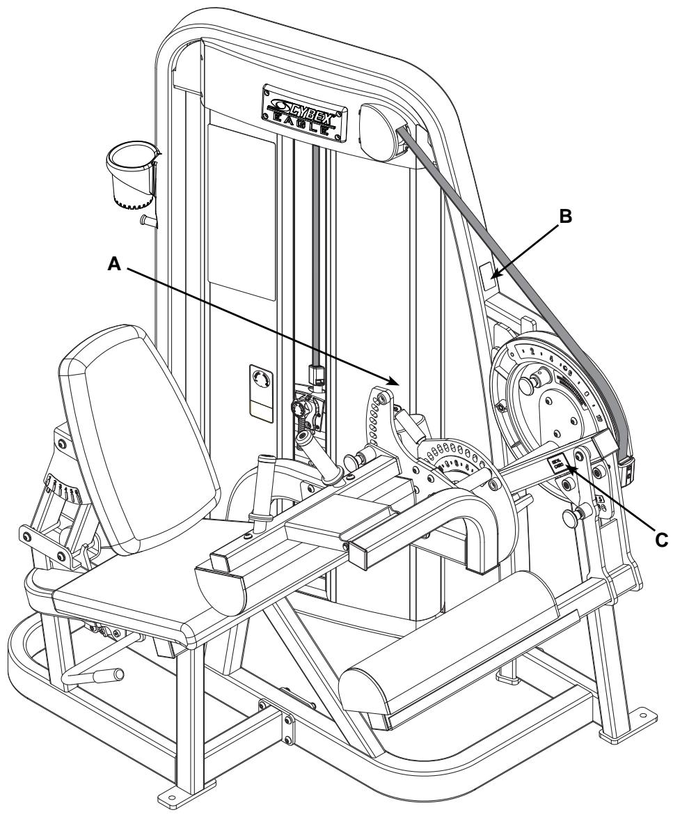 CYBEX INTERNATIONAL 11060_SEATED LEG CURL - Warning/Caution Decals - 4