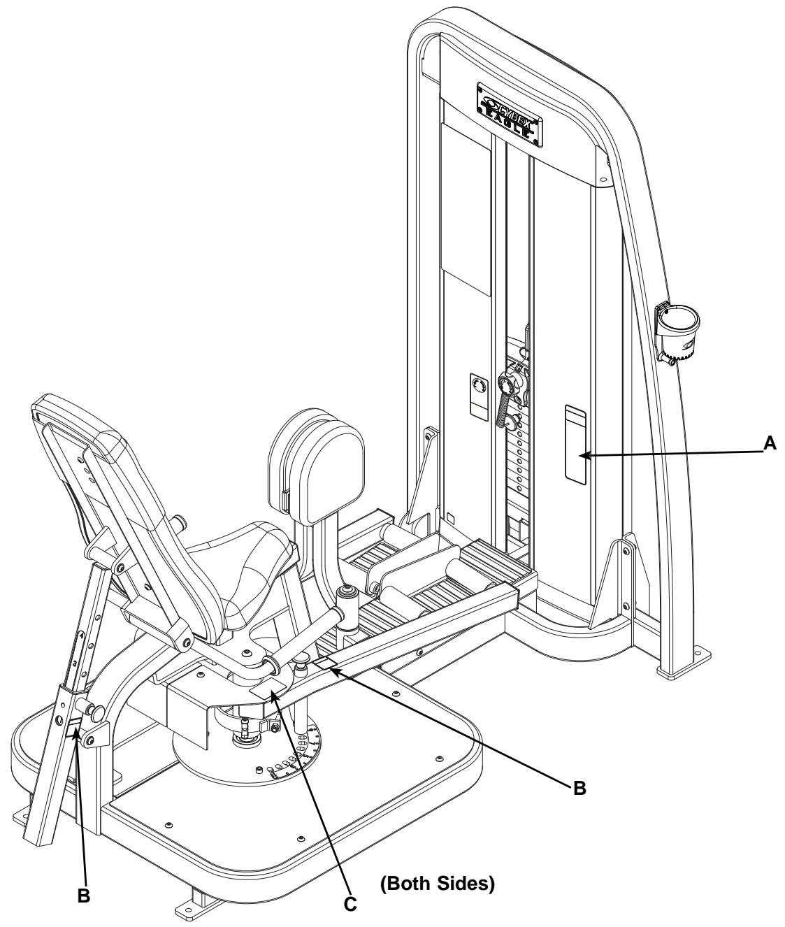CYBEX INTERNATIONAL 11181_HIP AB-AD - Warning/Caution Decals - 2