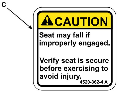 CYBEX INTERNATIONAL 12050 LEG EXTENSION - CAUTION - 1