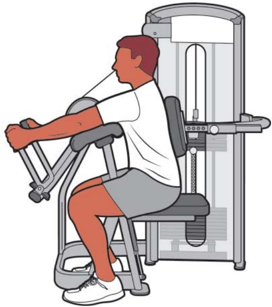 CYBEX INTERNATIONAL 12080 ARM EXTENSION - MUSCLES USED - 3