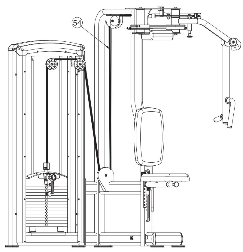 CYBEX INTERNATIONAL 12110 FLY - BELT AND CABLE ROUTING DETAIL - 1