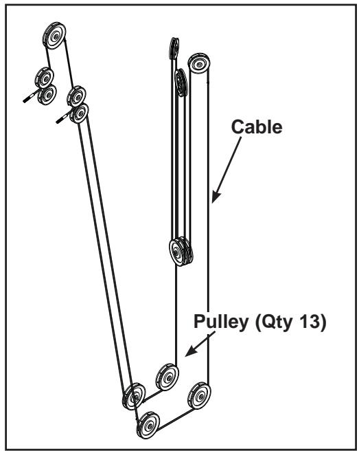 CYBEX INTERNATIONAL 12220 CABLE COLUMN - Install weight plate decals. - 1