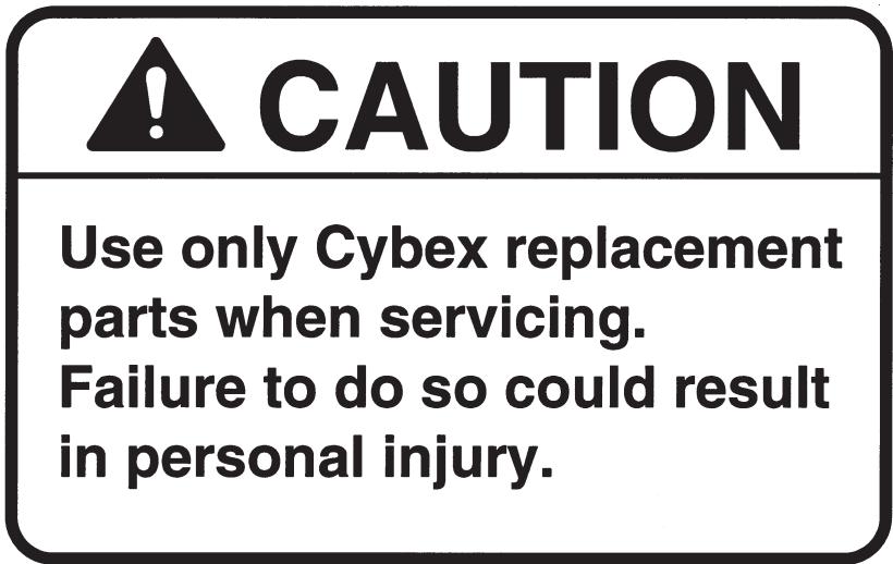 CYBEX INTERNATIONAL 12220 CABLE COLUMN - - Maintenance - 1