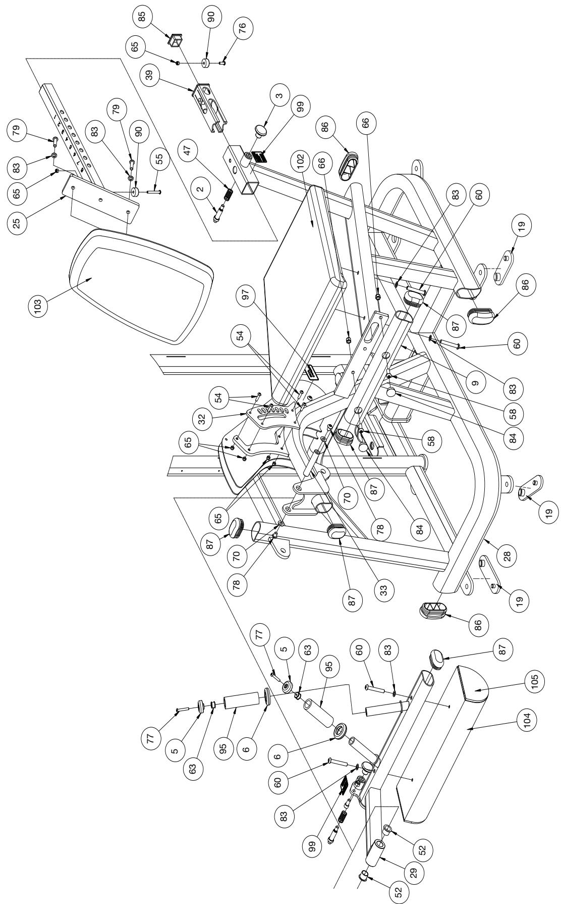 CYBEX INTERNATIONAL 13060 SEATED LEG CURL - PART NO. - 1