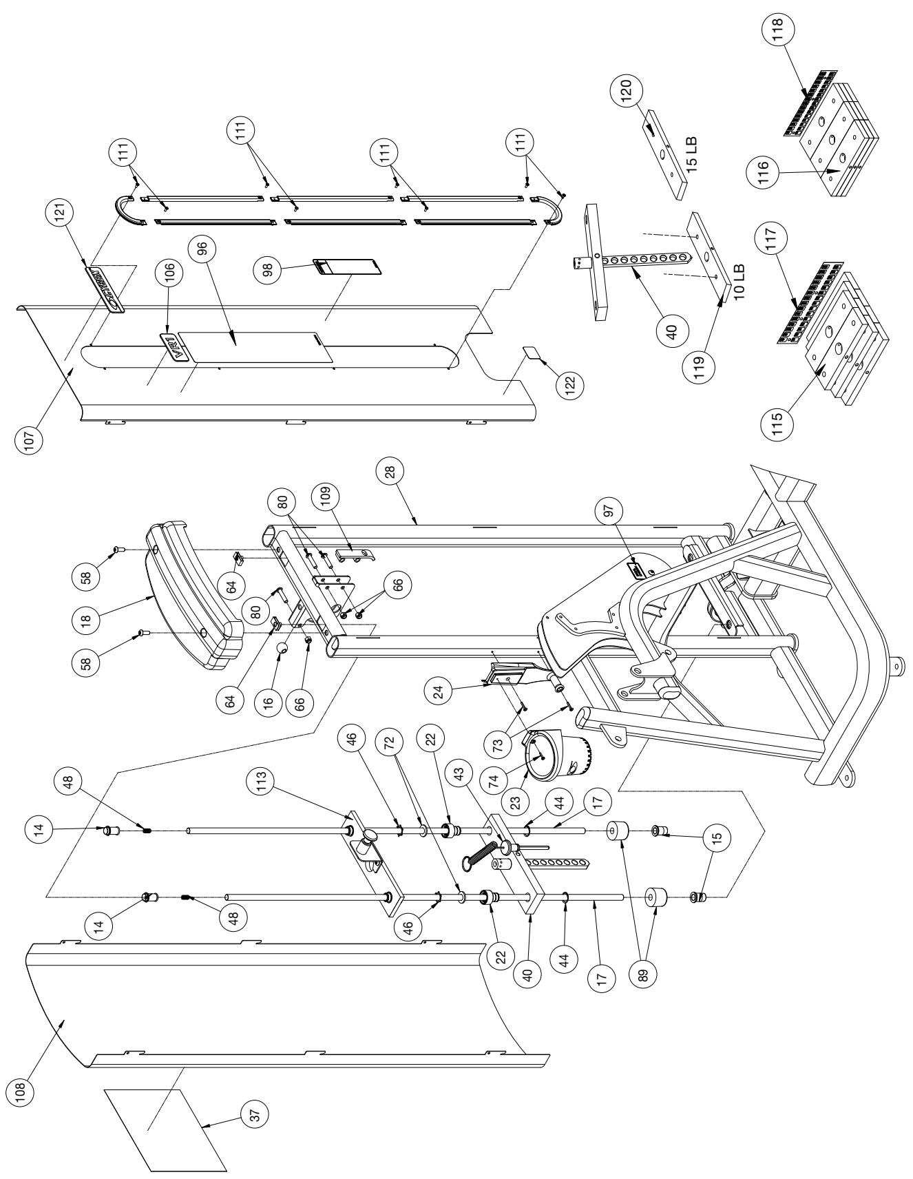 CYBEX INTERNATIONAL 13060 SEATED LEG CURL - PART NO. - 4