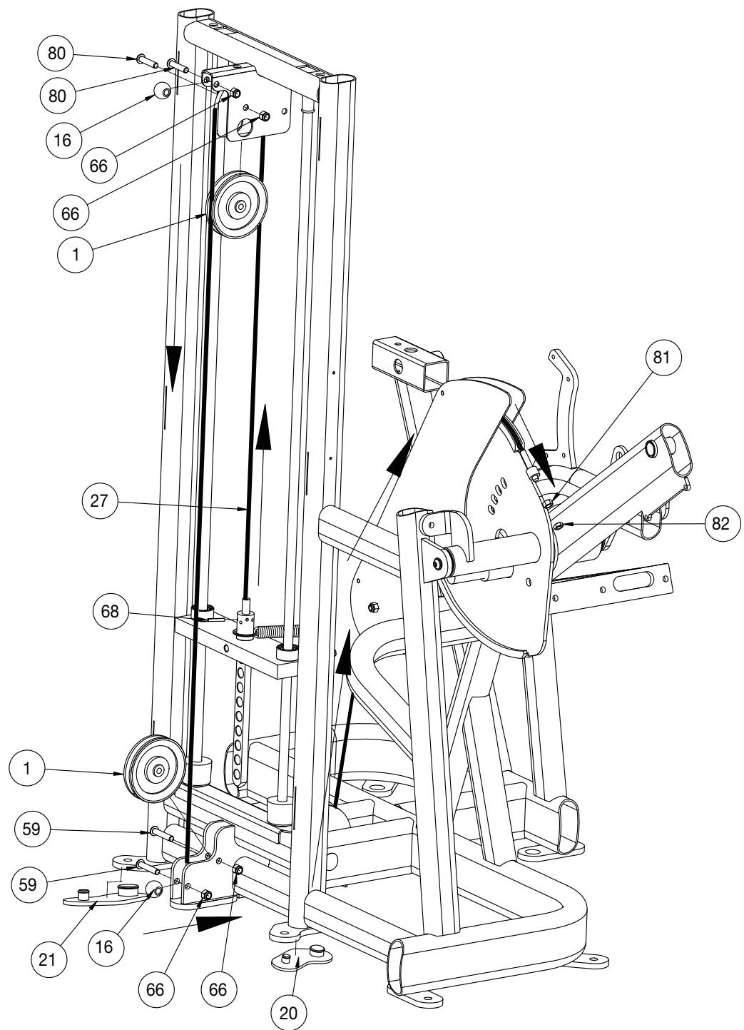 CYBEX INTERNATIONAL 13060 SEATED LEG CURL - PART NO. - 5