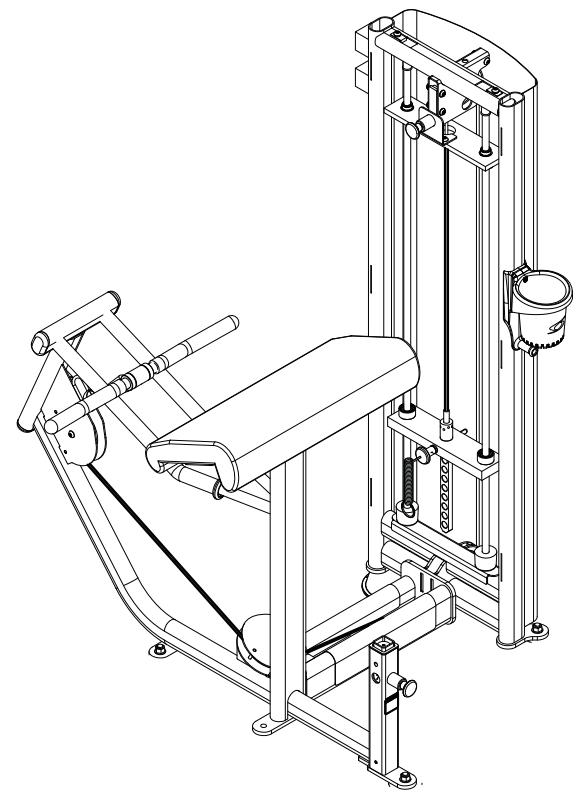 CYBEX INTERNATIONAL 13070 ARM CURL - ARM CURL CABLE ROUTING DETAIL - 1
