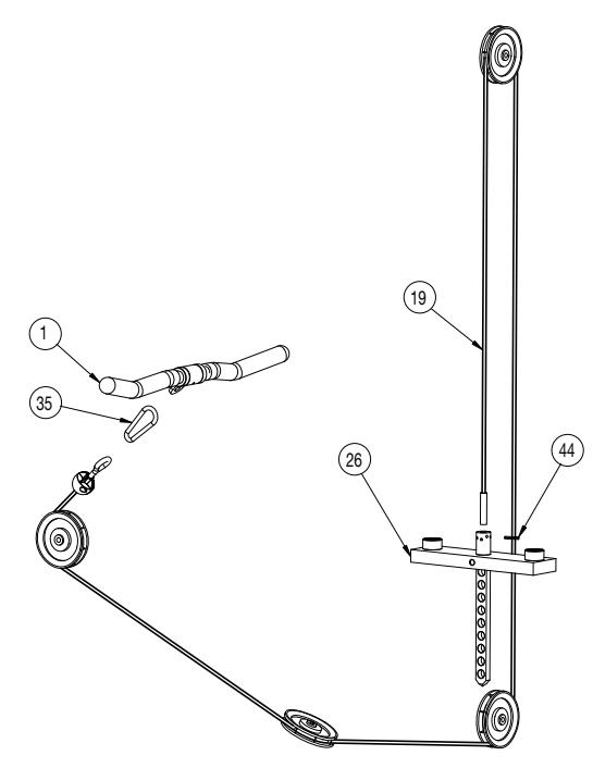 CYBEX INTERNATIONAL 13070 ARM CURL - ARM CURL CABLE ROUTING DETAIL - 2