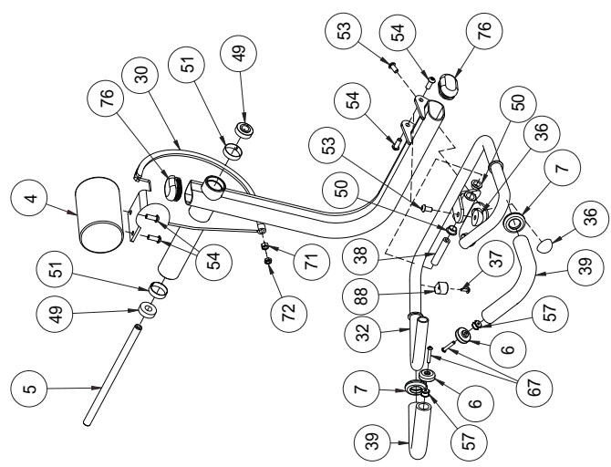 CYBEX INTERNATIONAL 13075 ARM CURL - PART NO. - 1