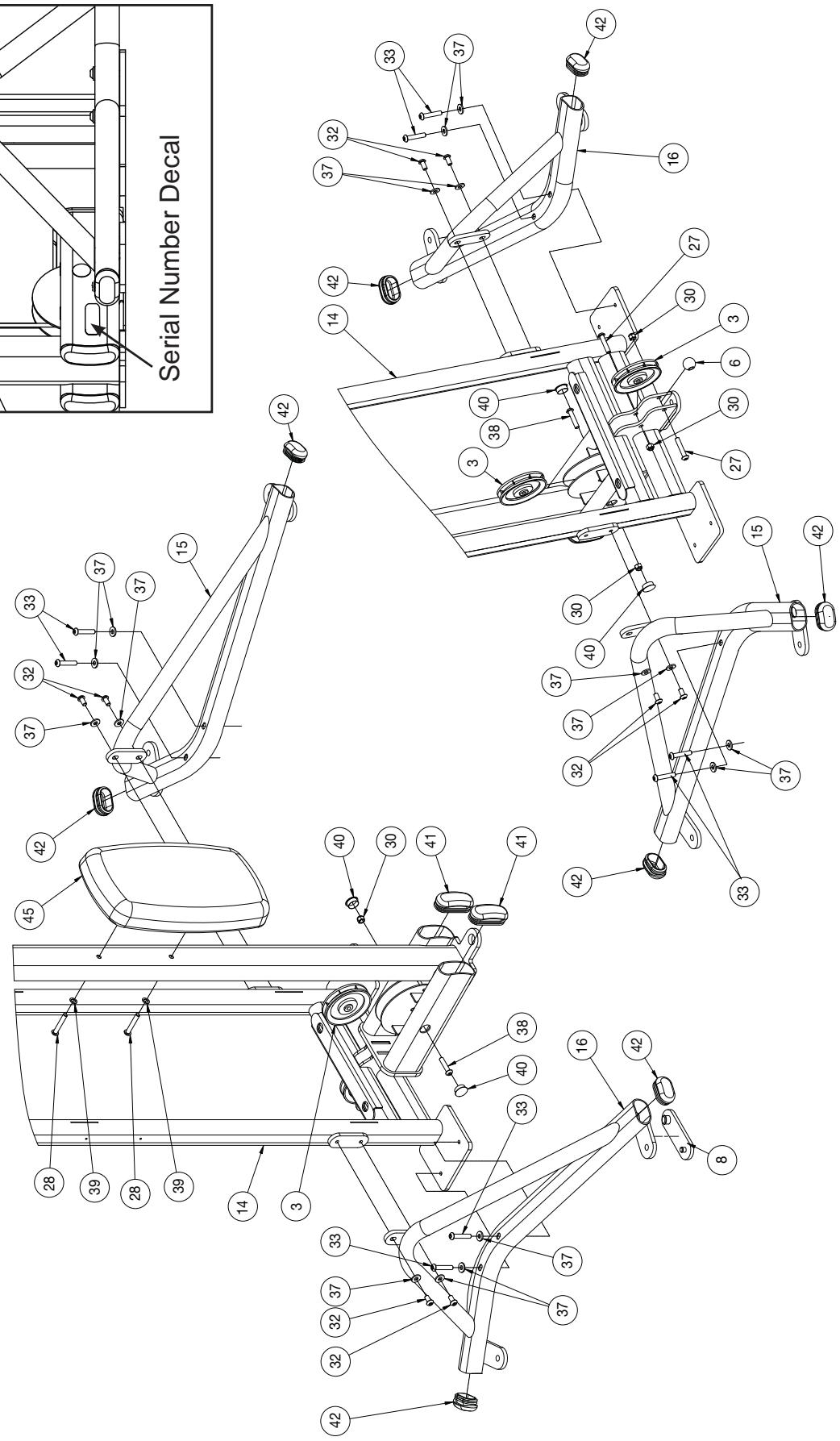 CYBEX INTERNATIONAL 13080 ARM EXTENSION - PART NO. - 2