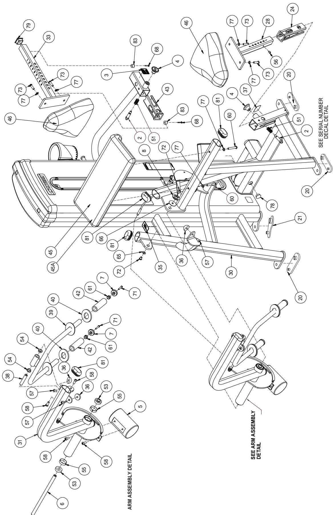 CYBEX INTERNATIONAL 13085 ARM EXTENSION - PART NO. - 1