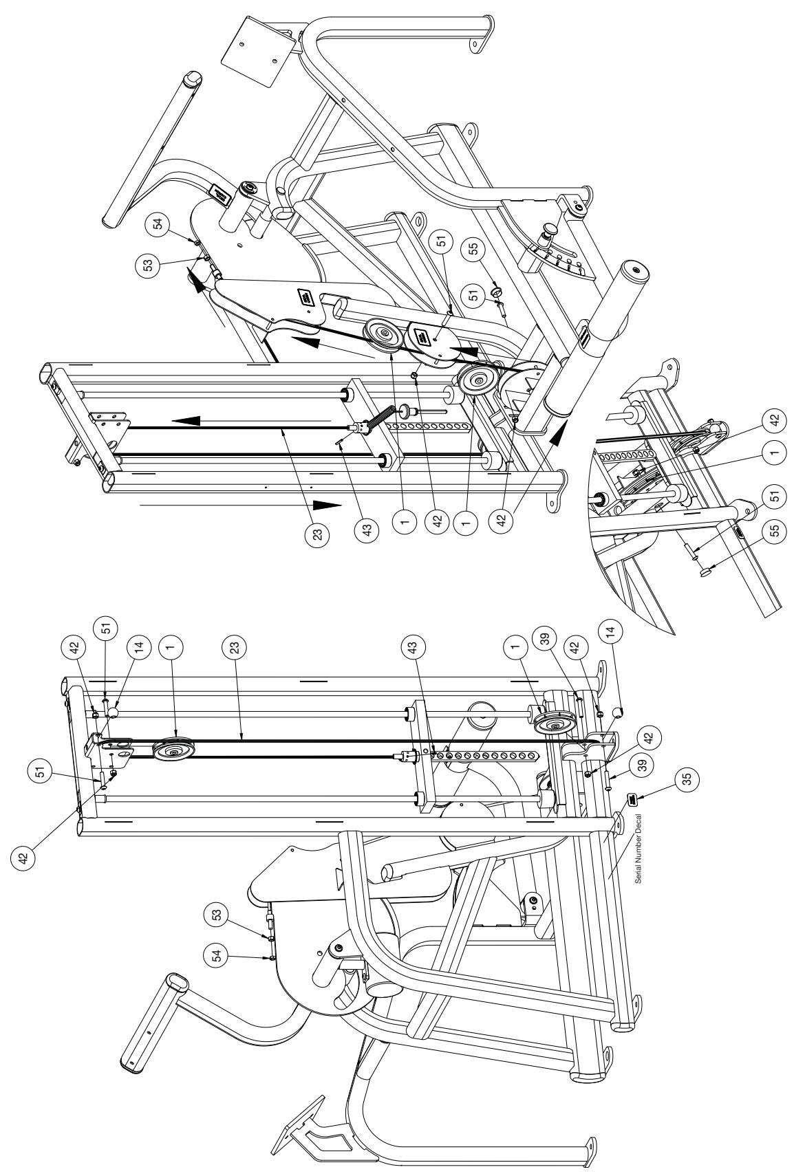 CYBEX INTERNATIONAL 13100 BACK EXTENSION - *Language Key - 3