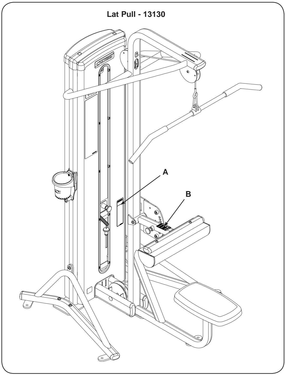 CYBEX INTERNATIONAL 13130 LAT PULL - WARNING - 1