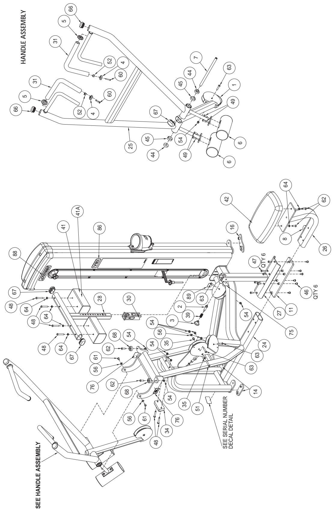 CYBEX INTERNATIONAL 13135 PULLDOWN - PART NO. - 1