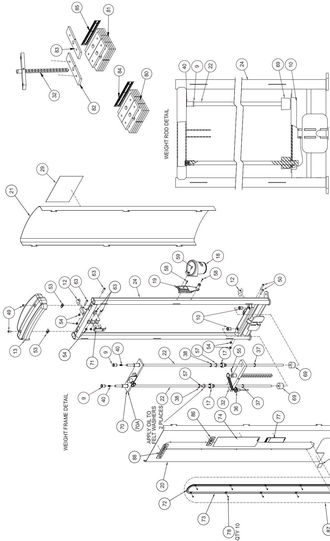 CYBEX INTERNATIONAL 13135 PULLDOWN - PART NO. - 2