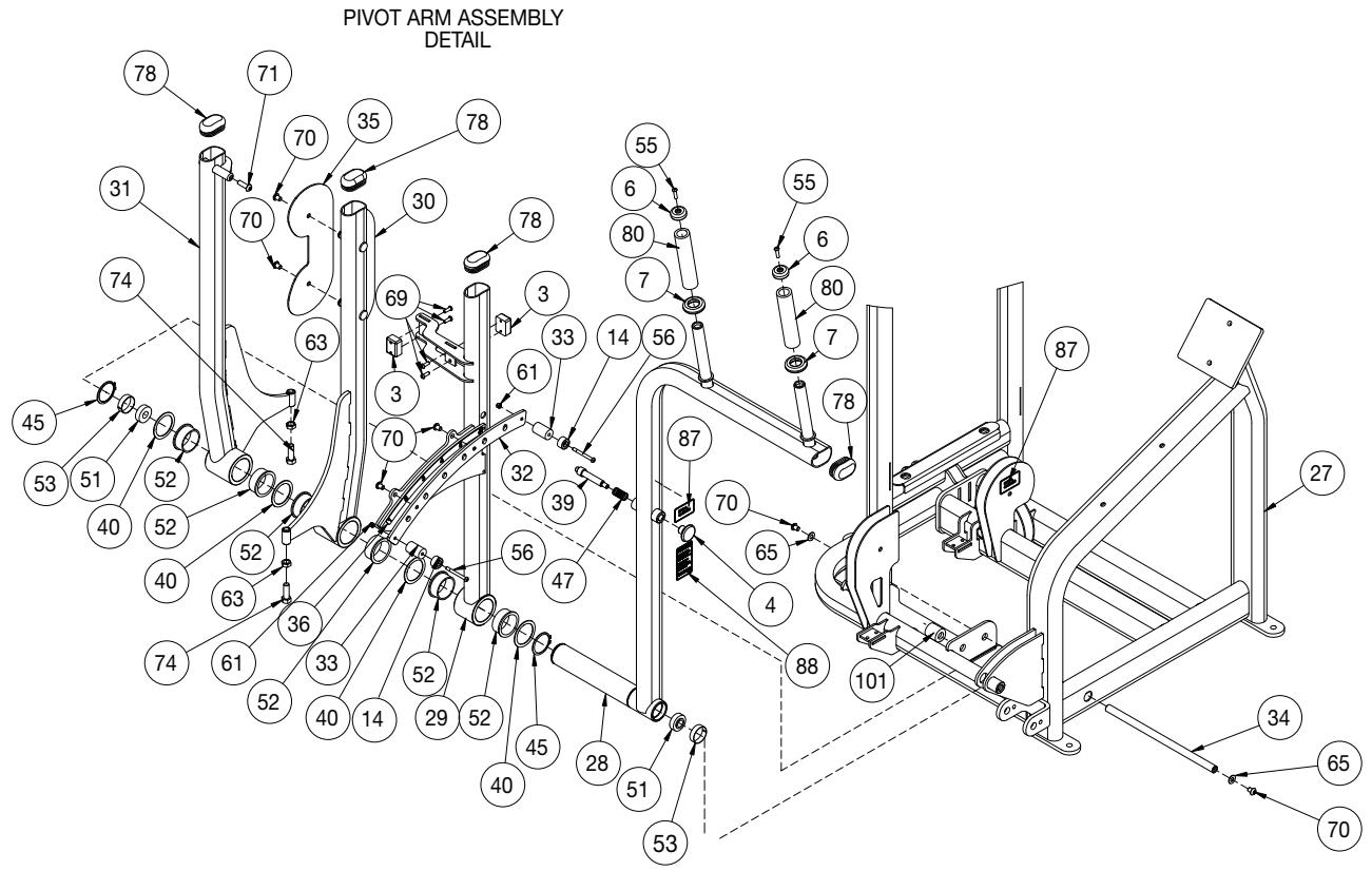 CYBEX INTERNATIONAL 13200 AB-BACK - ABDOMINAL/BACK MAIN ASSSEMBLY - 4