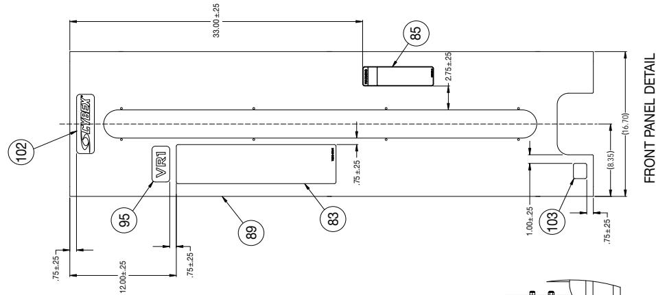 CYBEX INTERNATIONAL 13200 AB-BACK - ABDOMINAL/BACK MAIN ASSSEMBLY - 6