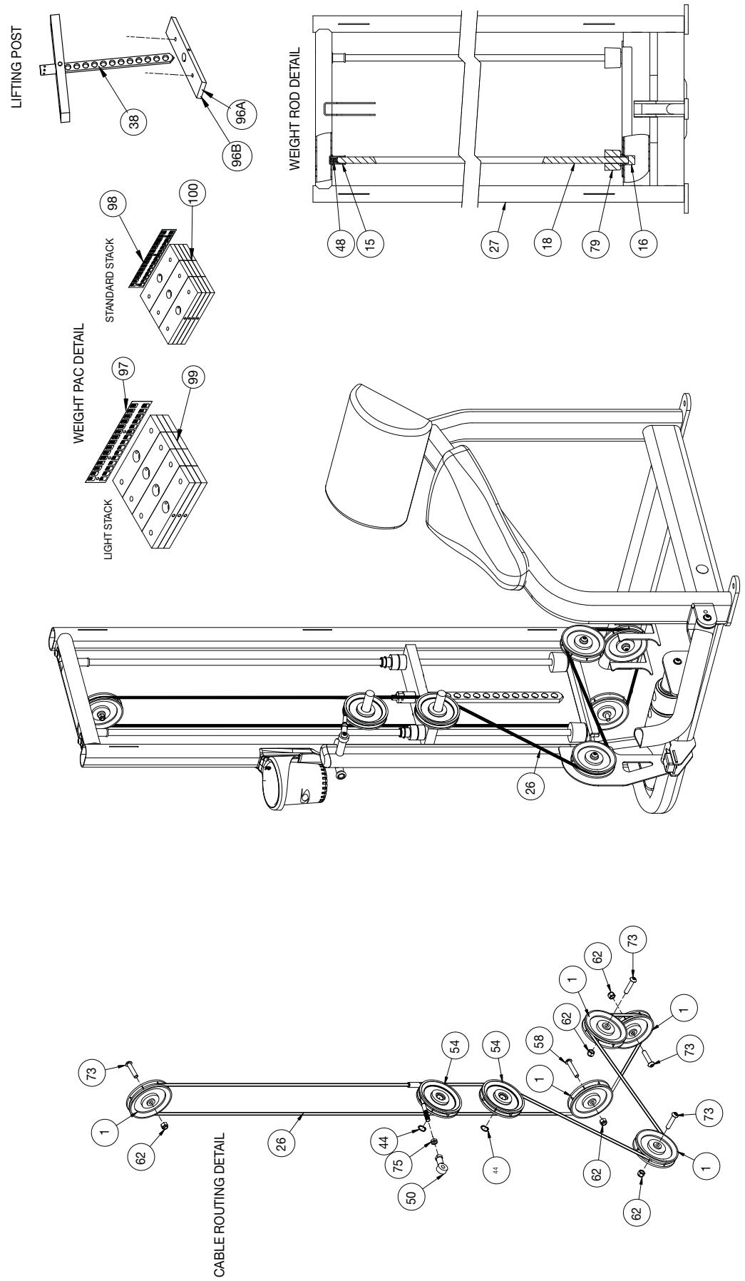 CYBEX INTERNATIONAL 13200 AB-BACK - ABDOMINAL/BACK MAIN ASSSEMBLY - 12