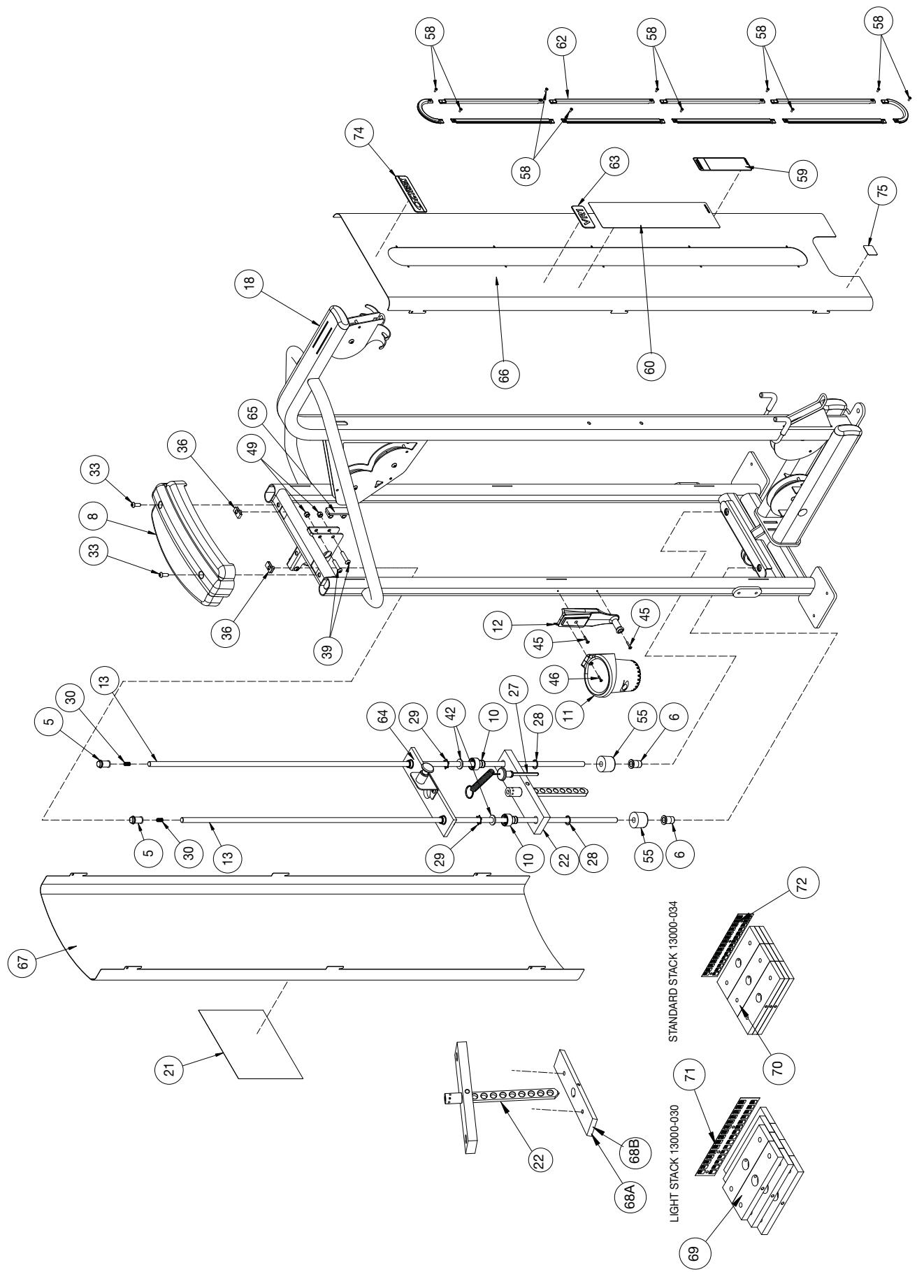 CYBEX INTERNATIONAL 13230 TRICEP-BICEP - PART NO. - 2