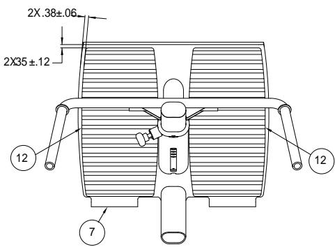 CYBEX INTERNATIONAL 16020 45 DEGREE BACK - Decal Placement Detail - 4