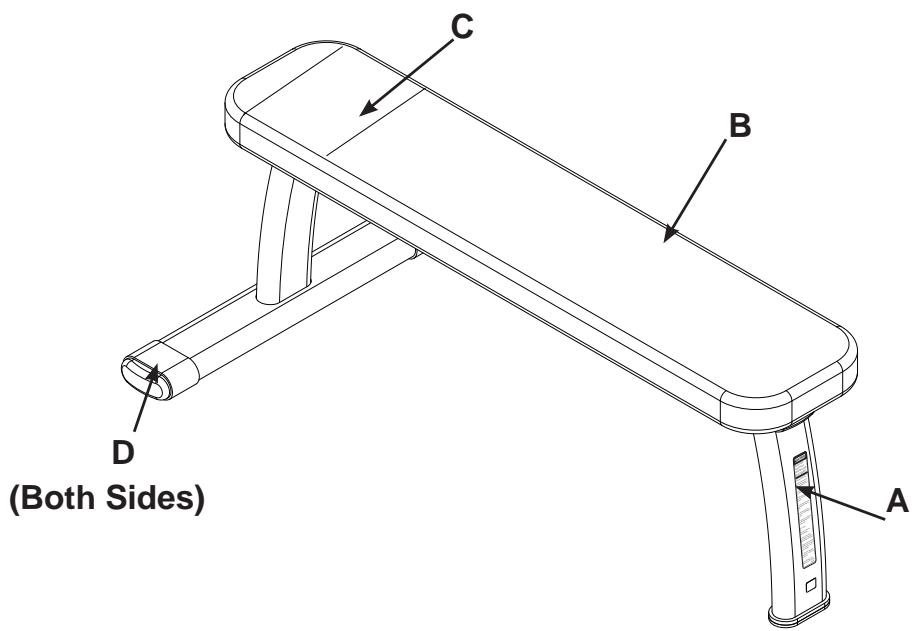 CYBEX INTERNATIONAL 16040 FLAT BENCH - Free Weight Flat Bench - 1
